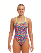 Funkita - Go Gammon Tie Me Tight Swimsuit - Multi - Model Front