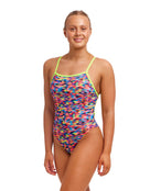 Funkita - Go Gammon Tie Me Tight Swimsuit - Multi - Model Front/Side