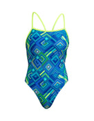 Funkita - Help Me Rhombus Single Strap Swimsuit - Blue/Green - Product