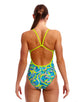 Funkita - Ice Slicer Single Strap Swimsuit - Blue/Yellow - Model Front