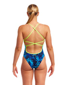 Funkita - Womens Seal Team Strapped In Swimsuit - Blue - Model Back