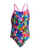 Funkita - Girls Sharp Edges Diamond Back Swimsuit - Multi - Product Front