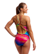 Funkita - Womens Lost Ocean Diamond Back Swimsuit - Multi - Model Back/Side