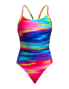 Funkita - Womens Lost Ocean Diamond Back Swimsuit - Multi - Product Front