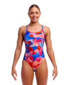 Funkita - Womens Miss Adventure Diamond Back Swimsuit - Model Front