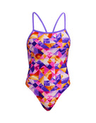 Funkita - Ocean Sunset Single Strap Swimsuit - Purple/Orange - Product Front