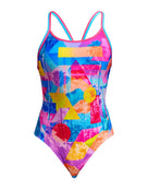 Funkita - Womens Pixel Paradise Diamond Back Swimsuit - Product Front