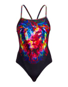Funkita - Womens Pride Alive Single Strap Swimsuit - Black/Multi - Product Front