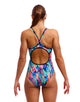 Funkita - Tickle Torture Diamond Secure Back (Period Proof) Swimsuit - Multi - Model Front