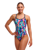 Funkita - Tickle Torture Diamond Secure Back (Period Proof) Swimsuit - Multi - Model Front/Side
