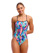 Funkita - Womens Tickle Torture Strapped In Swimsuit - Multi - Model Front/Side