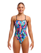 Funkita - Womens Tickle Torture Strapped In Swimsuit - Multi - Model Front