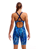Funkita - Womens Wing Streak Fast Legs Legsuit - Blue - Model Back