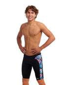 Funky Trunks - Boxed Up Swim Jammers - Black/Multi - Model Front Pose
