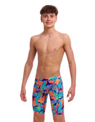 Funky Trunks - Boys Leaving Today Swim Training Jammer - Multi - Model Front