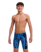 Funky Trunks - Boys Snork City Swim Training Jammer - Blue - Model Front