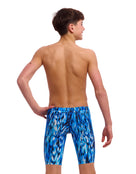 Funky Trunks - Boys Wing Streak Swim Training Jammer - Blue - Model Back