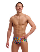 Funky Trunks - Mens Curl Curl Classic Swim Trunks - Multi - Model Front/Side