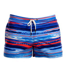 Lost Lines Shorty Swim Shorts - Blues