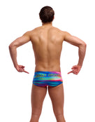 Funky Trunks - Lost Ocean Sidewinder Swim Trunks - Multi - Model Back with Pose