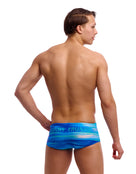 Funky Trunks - Sea Breeze Sidewinder Swim Trunks - Blue - Model Back