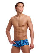 Funky Trunks - Mens Snork City Sidewinder Swim Trunks - Blue - Model Front/Side