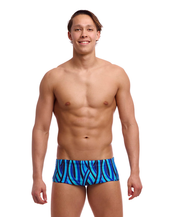 Funky Trunks - Mens Snork City Sidewinder Swim Trunks - Blue - Model Front