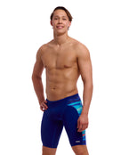 Funky Trunks - Storm At Sea Swim Training Jammer - Blue/Multi - Model Front/Side