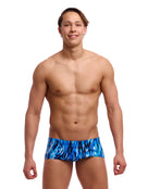 Funky Trunks - Mens Wing Streak Classic Swim Trunks - Blue - Model Front