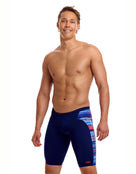 Funky Trunks - Lost Lines Swim Training Jammers - Navy/Multi - Model Front