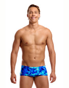Funky Trunks - Try Blue Classic Swim Trunks - Blue - Model Front