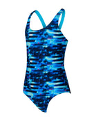Zoggs - Girls Drone Rowleeback Swimsuit - Blue/Navy - Product Front