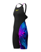 Speedo - Girls Fastskin LZR Ignite Kneeskin - Black/Purple/Blue - Product Front/Side