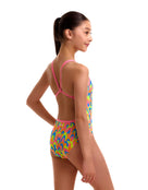Funkita - Girls Hillary Puff Single Strap Swimsuit - Multi - Model Back/Side