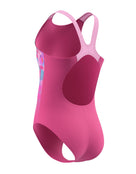 Speedo - Girls Print Pulseback Swimsuit - Pink/Multi - Product Back/Side