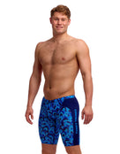 Funky Trunks - Hill Billy Blues Swim Training Jammer - Blue - Model Front/Side