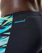 Speedo - Hyperboom Splice Mid Swim Jammer - Blue/Green - Model Back Close Up