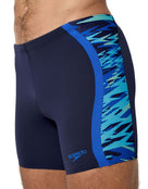 Speedo - Hyperboom Splice Mid Swim Jammer - Navy/Blue - Model Side Close Up