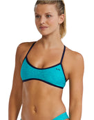 TYR - Lapped Durafast Elite Trinity Top - Teal - Model Front