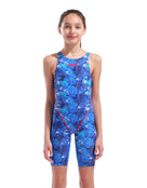 Limited Edition Girls Powerskin ST NEXT Open Back - Splashy Mulit- Model front extended view