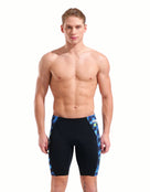 Arena - Limited Edition Aqua Gleam Swim Jammer - Black/Blue/Multi - Model Front