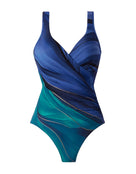 Miraclesuit - It's A Wrap Maldiva Swimsuit - Blue/Green/Multi - Product Front