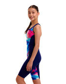 Funkita - Girls Muscle Mad Fast Training One Piece Legsuit - Multi/Navy - Model Side