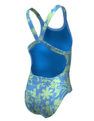 Nike - Girls Hydrastrong Multi Print Fastback Swimsuit - Vapor Green - Product Back