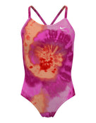 Nike - Girls Tie Dye Crossback Swimsuit - Fierce Pink - Product Front