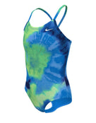 Nike - Girls Tie Dye Crossback Swimsuit - Vapor Green - Product Front/Side