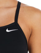 Nike - Hydrastrong Multi Print Racerback Splice Swimsuit - Black/Red - Logo