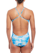 Nike - Hydrastrong Multi Print Cutout Swimsuit - Photo Blue - Model Back