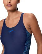 Placement Medalist/Muscleback Swimsuit - Navy/Light Blue