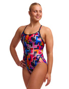 Funkita - Putty Rules Diamond Back Swimsuit - Multi - Model Front/Side